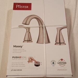 Pfister Masey Brushed Nickel Bathroom Faucet Set   LF-049-MCKK